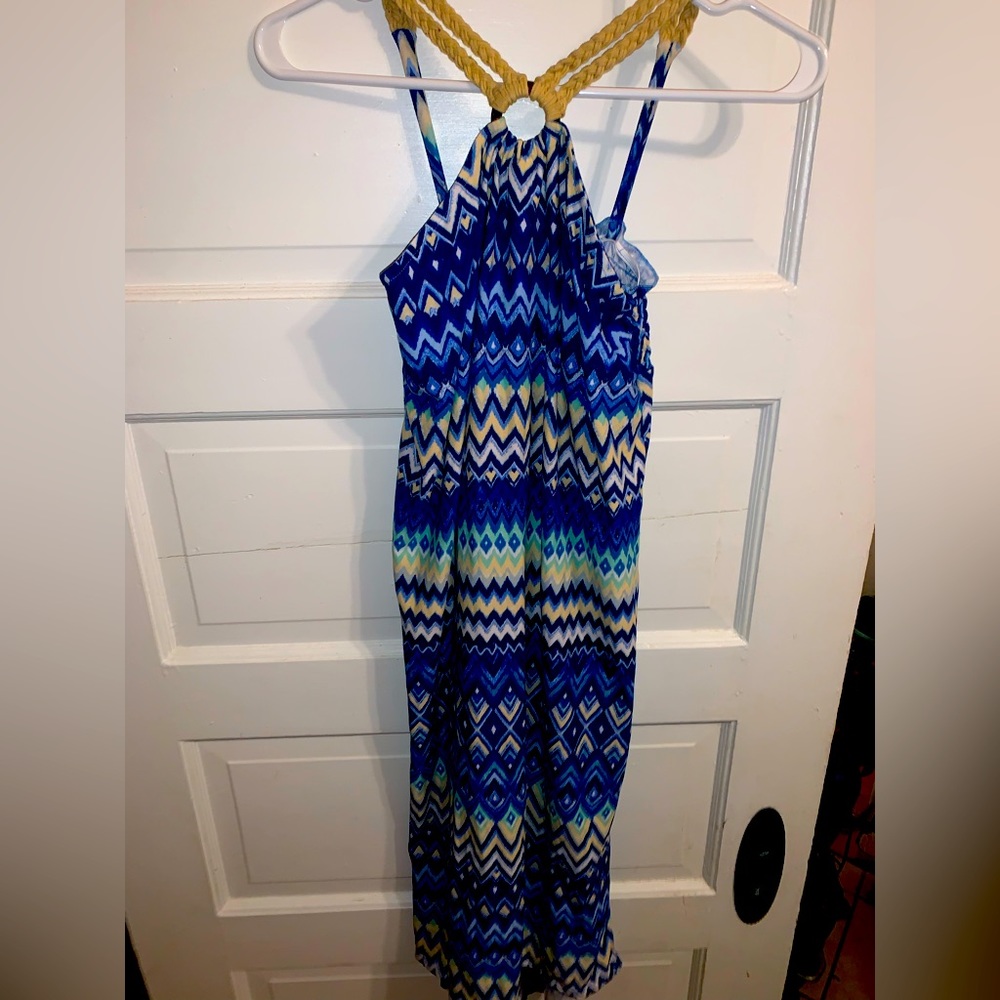 Blue Multi Colored Sundress